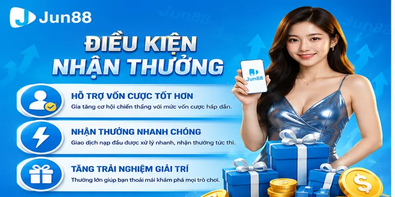 Điều kiện nhận ưu đãi nạp đầu tại Jun88 dành cho hội viên mới