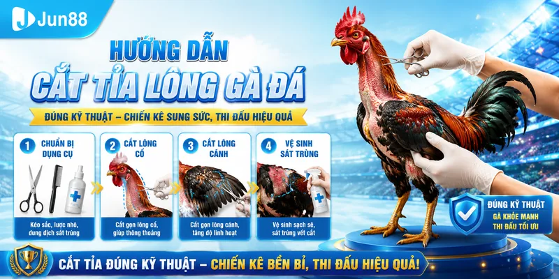 Các bước cắt tỉa lông gà đá đúng kỹ thuật cho chiến kê
